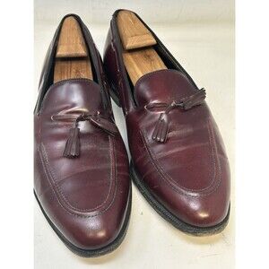 Johnston & Murphy Burgundy Tassel Loafers 11D USA-Made Leather Dress Shoes